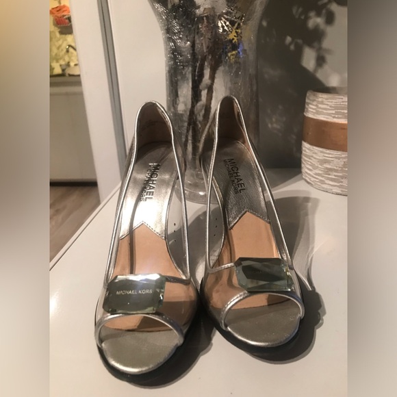 Michael Kors silver and transparent high heels - Picture 7 of 8